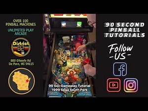 90 Second Pinball Tutorials - Sega South Park Pinball Machine Tutorial