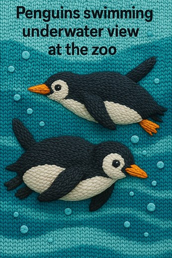 Penguins swimming underwater view at the zoo  These adorable...