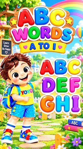 ABC Words for Kids | A to I with Pictures | YOYO Kids