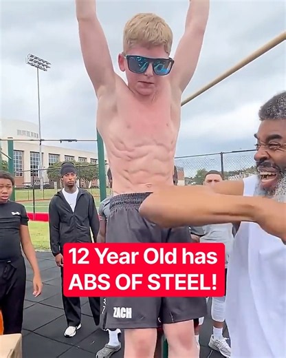 12 Year Old does a 6 Pack Abs Strength and Conditioning Training Routine - @Zach_n_cheese08
