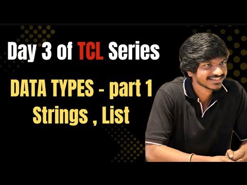TCL DATA TYPES PART 1 strings and list