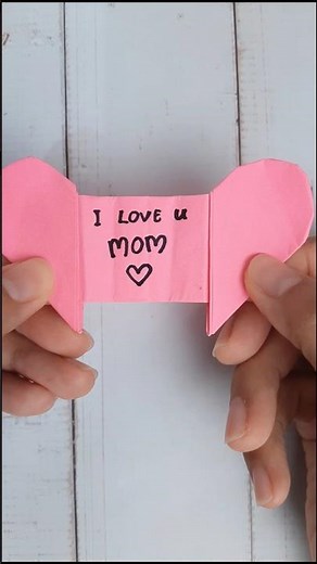 HARI IBU 💕 Origami Heart With Message #creativeideas #viral #origamicraft #giftideas #mothersday