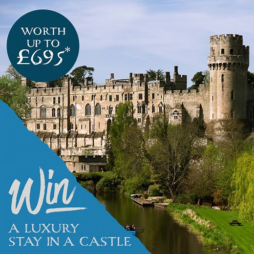 WIN the keys to Warwick Castle with an Exclusive Overnight Stay in a Tower Suite! Sign up to be in with a chance of winning a luxurious stay fit for Kings and Queens. This extra special short break promises a truly VIP experience creating unforgettable and unique memories! Prize includes! 🏰 An exclusive overnight stay inside the castle ⚔️ Two-day Warwick castle entry tickets 🥂 Concierge service and champagne on arrival 🍳 Complimentary breakfast in Stateroom 🛡️ A private tour of the castle 🥯