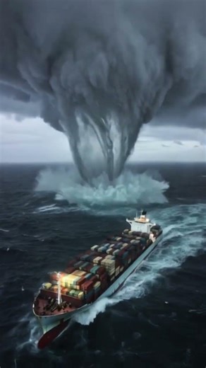 Ship Evasive Maneuver to Tornado #ship #maneuvering #tornado #highlight #follower