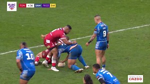 Toa Samoa has defeated Mate Ma’a Tonga 20 - 18 in a thrilling Men's Rugby League World Cup Quarter Final at the Halliwell Jones Stadium in Warrington. Samoa will now face England in next week's Semi Final in London. #RLWC2021 #TongavSamoa | Asia Pacific Rugby League