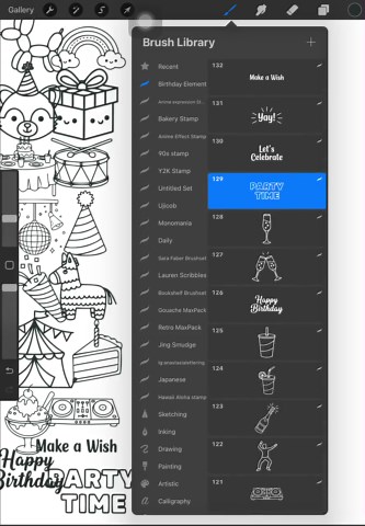 150 Birthday Party Procreate Stamps, Celebration Illustrations (digital Download) - Etsy UK