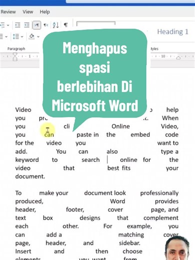 Menghapus Spasi Berlebihan Di Microsoft Word