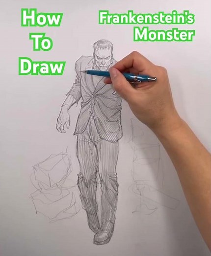 How to Draw Frankenstein’s Monster #frankchoartist #frankenstein #drawing #sketching #sketch #art