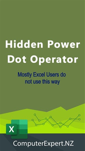 Dot Operator Trick in Excel — Game Changer #excel #shorts #ytshorts
