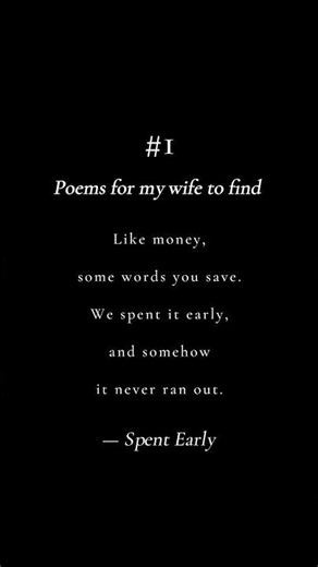 #1 A poem for my wife to find
