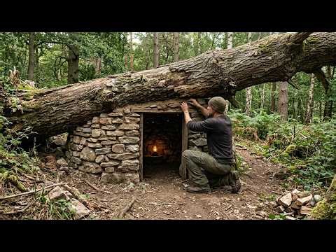 Build a Warm and Safe Shelter for Survival in the Amazon Rainforest | Bushcraft, Survival
