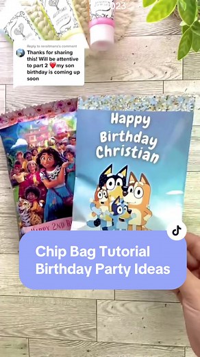 DIY Chip Bag Tutorial for Birthday Party on Canva