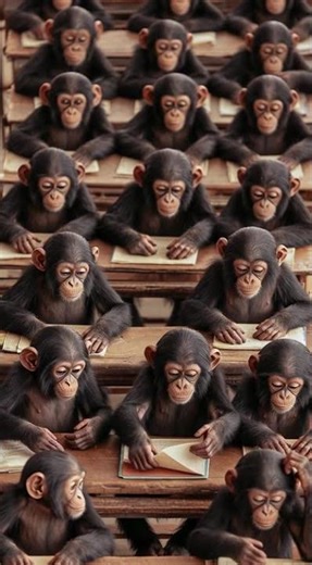 A Classroom Of Baby Chimps – Is It The Cutest Ever! 🐵📚
