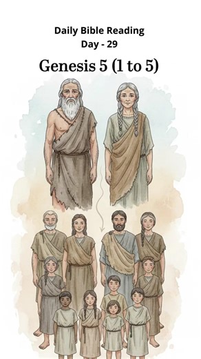 Day 29 of #DailyBibleReading 📖 #Genesis 5 :1–5 ✝️ Adam Lived 930 Years #biblestudy #christianfaith