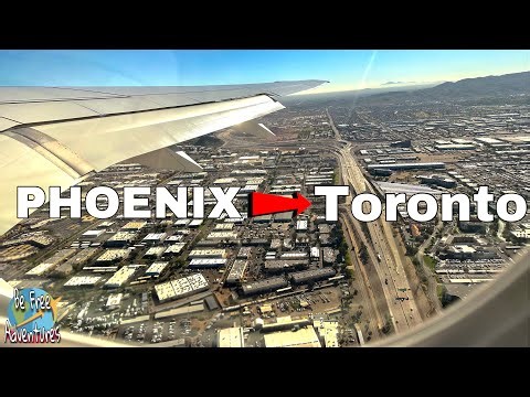 Porter Airlines Phoenix to Toronto Full Flight Takeoff to Landing at Pearson Airport