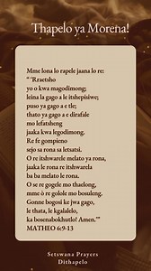 Thapelo ya Morena! #setswanaprayers #dithapelo #everyone #Matthew | Setswana Prayers - Dithapelo