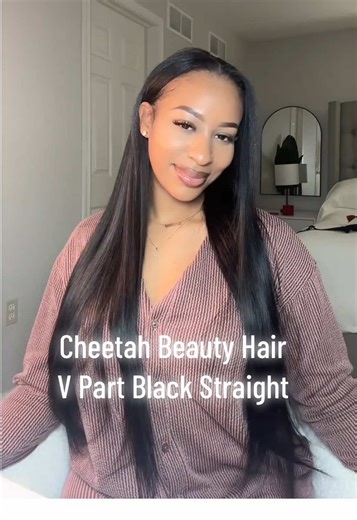 The most detailed & fastest V-Part Wig installation tutorial ‼️ Wig from @Cheetah Beauty Hair Shop #humanhairwigs #wigstyling #tiktokshopholidayhaul #2026 #wigtok