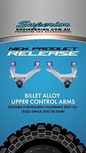 Now we know GM may have forgotten about our beloved Holden owners but we haven’t. Releasing our Gen 2 Superior Billet Alloy Upper Control Arms for the Holden Colorado. This new generation design features the same sleek design as our current but now allows for even more clearance for those serious wheel sizes. Wishing to get your hands on a pair or just want to view more information on these, head to https://tinyurl.com/n5xuxf2t #new #4wd #4x4 #superiorengineering #superior4x4 #superior #lifted #