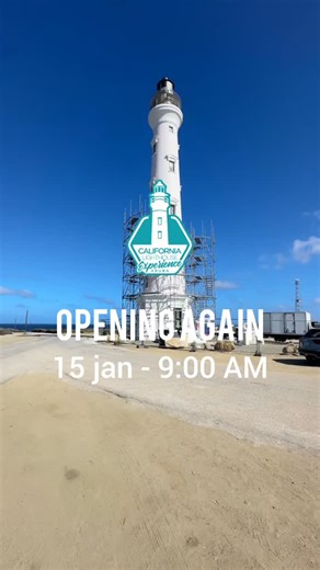 𝐖𝐞’𝐫𝐞 𝐜𝐨𝐦𝐢𝐧𝐠 𝐛𝐚𝐜𝐤 𝐬𝐭𝐫𝐨𝐧𝐠𝐞𝐫! 3 months of renovation. Countless improvements. Almost ready. 📍 Lighthouse reopens January 15th at 9 AM Still a bit of work happening—but the light turns back on very soon. 🔦 #aruba #history #monument #lighthouse #californialighthouse | California Lighthouse Aruba