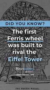 Did you know the first Ferris Wheel was built to rival the Eiffel Tower? It stood 24 stories tall and was the most popular attraction at the 1893 Chicago World’s Fair! Still curious? Read an 1893 article about the building of the Ferris Wheel: https://www.newspapers.com/article/the-lance-the-building-of-the-ferris-whe/150458227/ | Newspapers.com