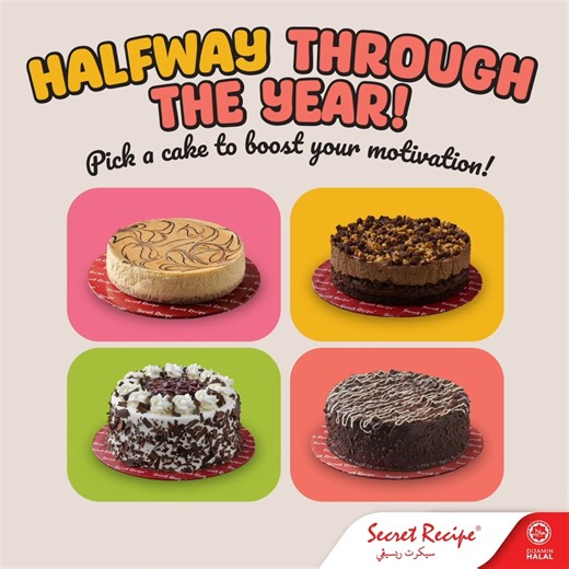 122K views · 294 reactions | Keep crushing it with Secret Recipe!  Tell us which cake you picked  We're halfway through the year, and it's the perfect time to power up your goals! Remember, no matter how big or small your achievements, you deserve to celebrate! ✨ #SecretRecipeMY | Secret Recipe Malaysia | Facebook