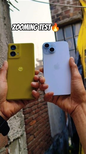 Motorola G85 5G🆚iPhone 15⚡Camera Test📸#iphone15 #viralshorts #motog85 #iphone #shorts #motoedge50fus