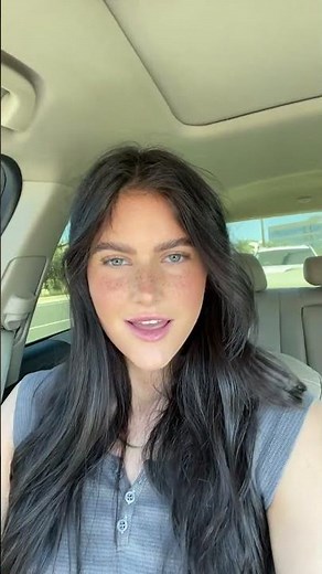 Beauty in motion: Brunette's car vibes#brunettebeauty #carselfie #naturalmakeup