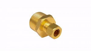 Highcraft D68S-3834-OM-3 Compression x Male Reducing Adapter Pipe Fitting 3/8" OD. COMP X 3/4" MIP No-Lead Brass (Pack of 3)