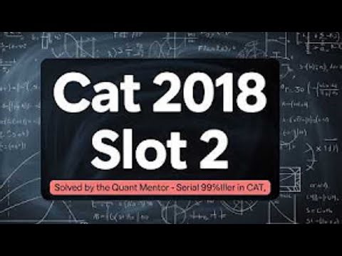 CAT 2018 Slot 2 Question & Answer Q.5 Geometry - Circles 02 #catpyqs #catpyqdaily #cat25prep #cat25