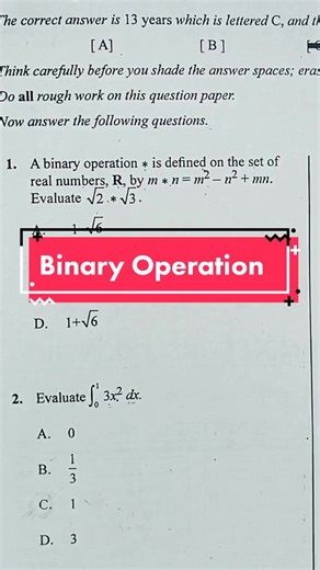 Having problems with Binary Operations?here is one way to solve a binary Operation question#hesolvesmaths #mathematics #binaryoperations #algebra #algebrahacks #maths #gsce2023 #gscemath #gscemaths