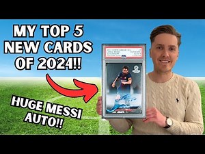 The TOP 5 NEW cards I added to my football card collection! HUGE MESSI AUTO!