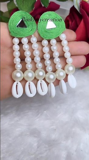 I Made Beaded Earrings at Home🌸