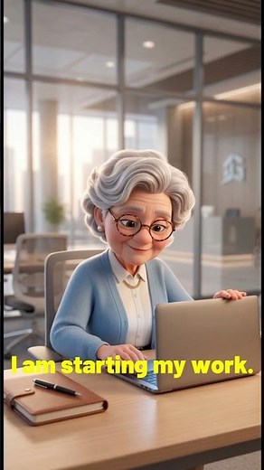 Slow Easy English for Beginners | Grandma office Routine 🌞 #englishforbeginners