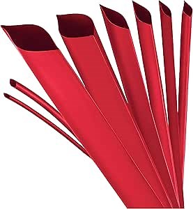 Extra Thick Heat Shrink Tubes 4:1 Dual Wall Adhesive Lined 10 Ft Long,Marine Grade Heat Shrink,Cable Heat Shrink Tubing Seal Against Moisture Corrosion and Air Leakage(16mm/10Feet, Red)