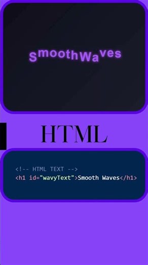 Smooth Wavy Text Animation with GSAP | HTML CSS JavaScript #shorts #gsap