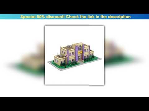 Exclusive Gobricks MOC Modular Springfield Elementary School Bricks Model Famous Anime Architecture