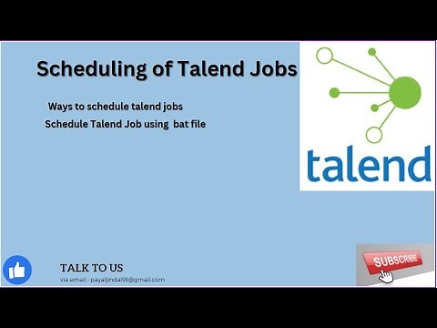 Scheduling Talend Open Studio Jobs|Talend Job Deployment & Scheduling|Scheduling execution of a Job