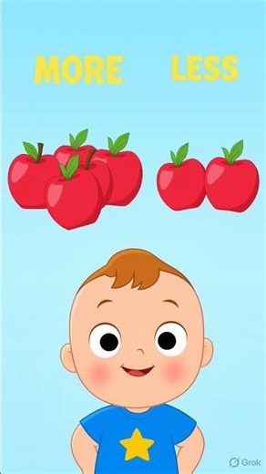 More vs Less 🍎 | Learn Counting & Comparison for Kids | Toddler Learning Video