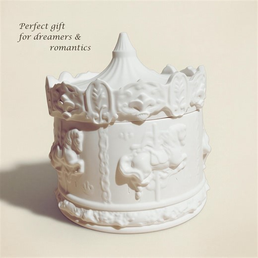 Paint Your Own Carousel Box Kit, Acrylic Plaster Sculpture, DIY Candle Holder Craft - Etsy