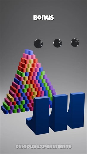 Watch Satisfying Demolition of Colorful 1012 Frustum Structure #blendersimulation #satisfying