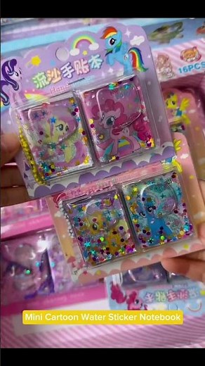 Mini Cartoon Water Sticker Notebook #notebook #sticker