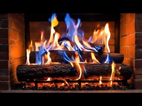 🔥🎉 Create a Warm Ambience with a Brick Fireplace – Colorful Flames and Glowing Red Embers