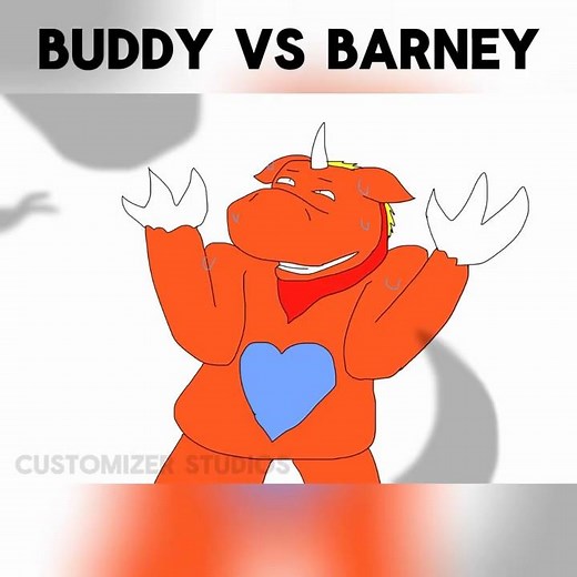 Buddy vs Barney #buddytheunicorn #barneythedinosaur #animation #funny #foryou