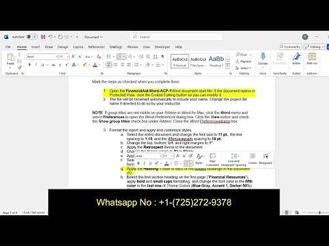 Word 365:Capstone Project | 01 simnet Word capstone p | Word 365 Application Capstone Project 1