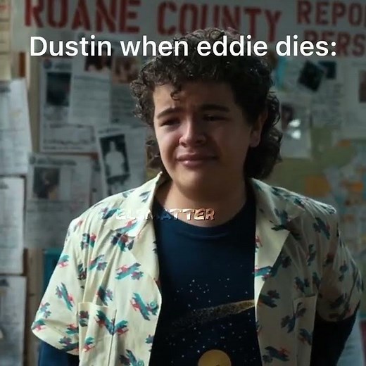 Dustin crying #strangerthings
