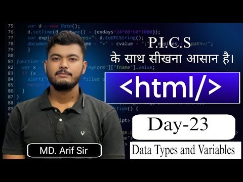 HTML JS Day-23 Data Type Variables.
