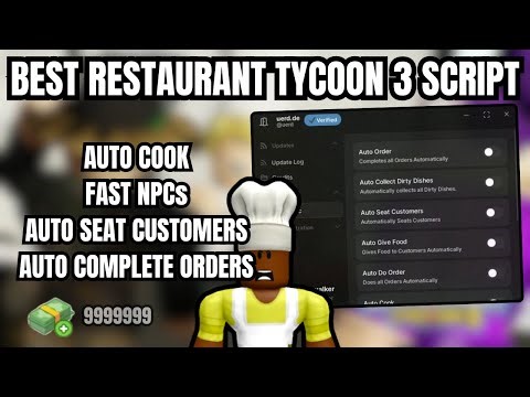 *UPDATED* RESTAURANT TYCOON 3 SCRIPT! - AUTOFARM - EASY TO USE!