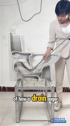 Electric drain auger detects blockages before they stop your operation #plumbing