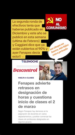 #comienzo de #clases #horas #Fenapes #descontrol