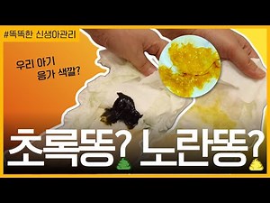 초록똥? 노란똥? 설사! 💩 우리 아기 응가 색이 이상해요! 태변 l 이행변 l 설사변